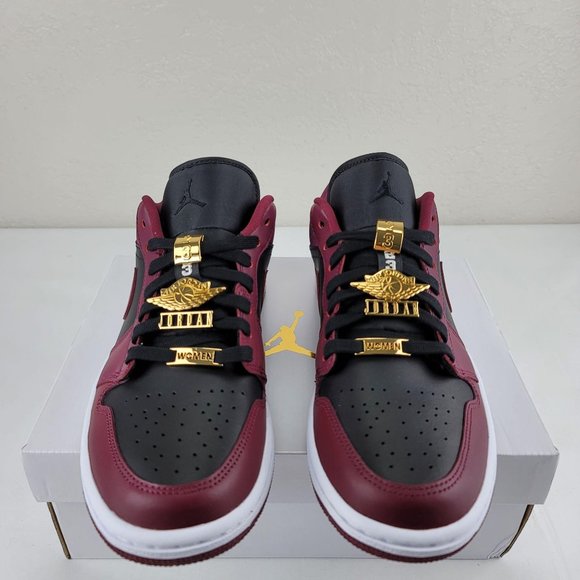 NIKE Air Jordan 1 Low SE Beetroot Gold - Picture 3 of 5